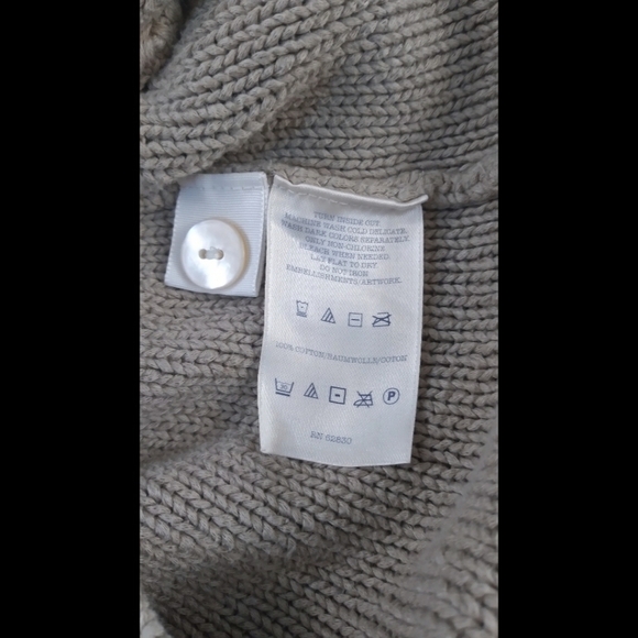 Lands End Canvas chunky button front cardigan - Picture 9 of 11